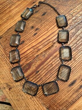Smoky Glass Statement Necklace - Women Jewelry